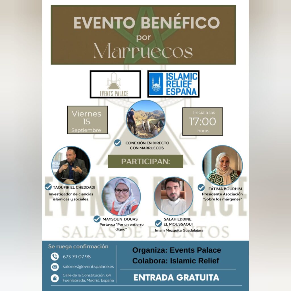 Evento solidario por el terremoto de Marruecos
