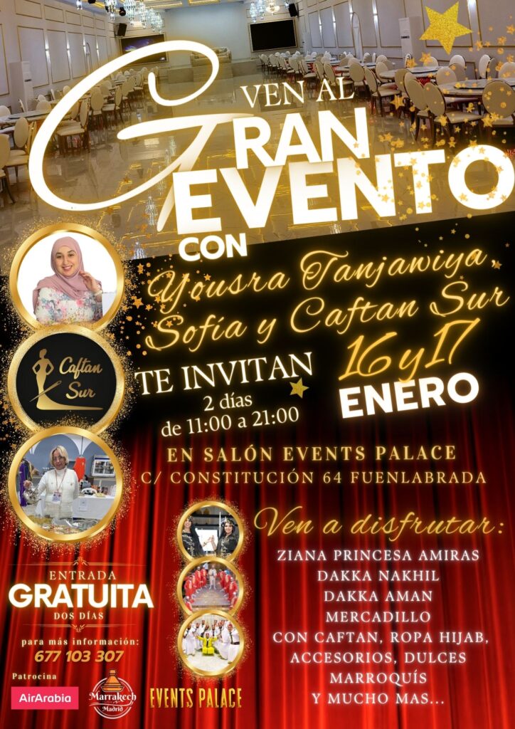 evento events palace salon fiestas marroqui fuenlabrada yousra tanjawiya mercadillo