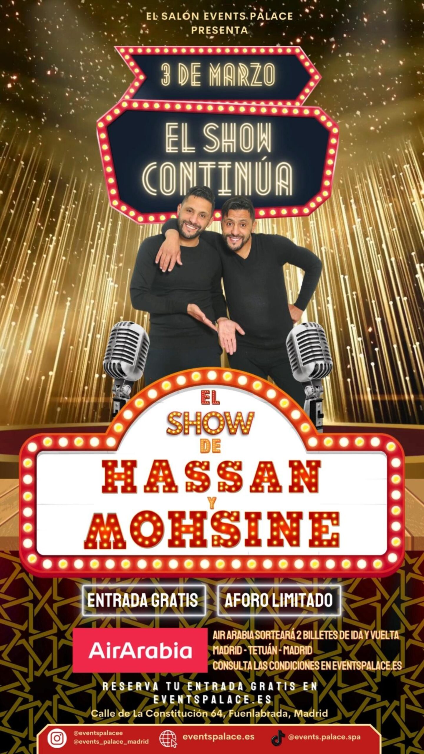 hassan y mohsen show events palace marzo